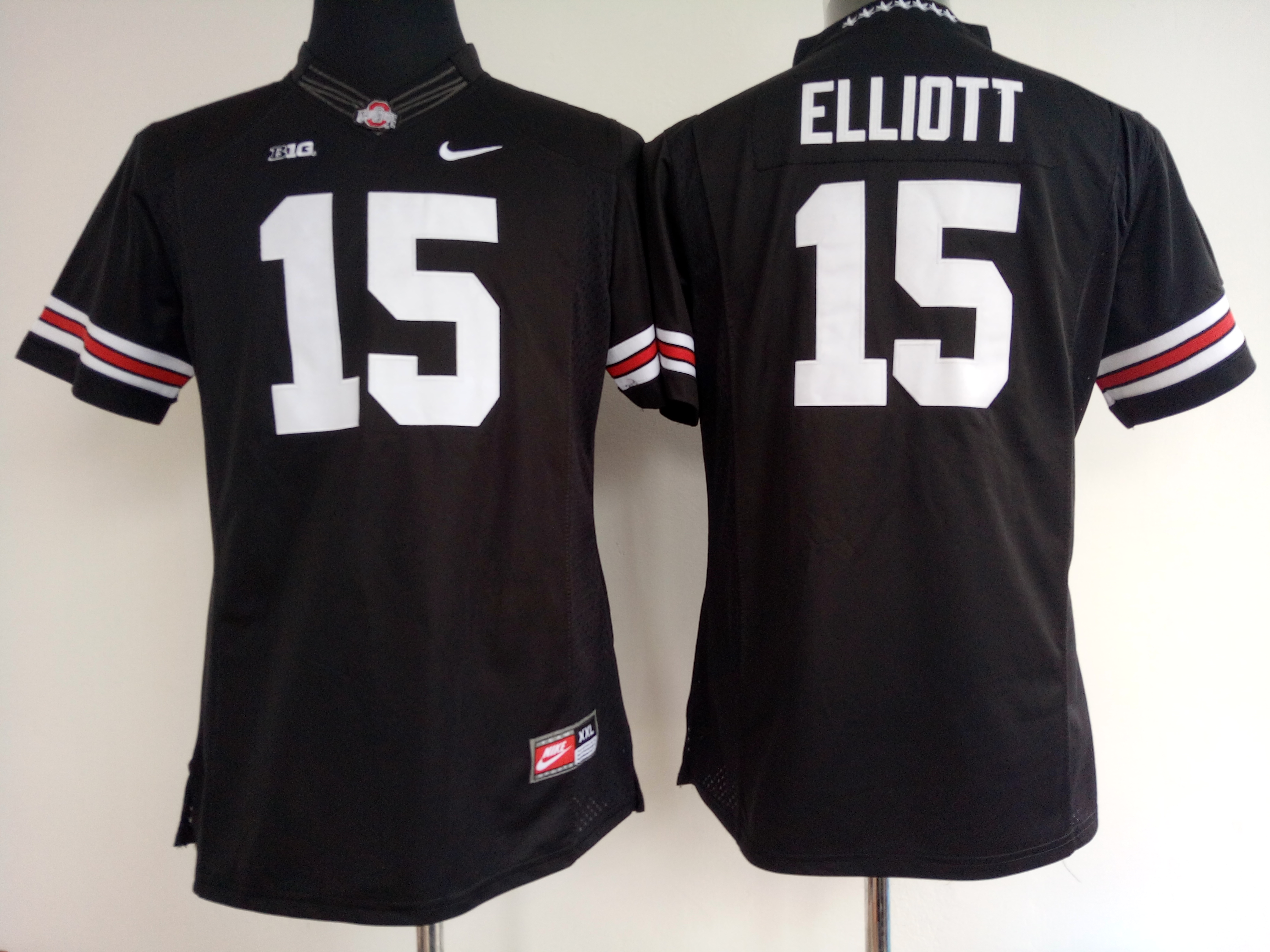 NCAA Womens Ohio State Buckeyes Black 15 Elliott jerseys